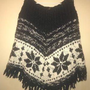 Free people wool blend poncho M/L